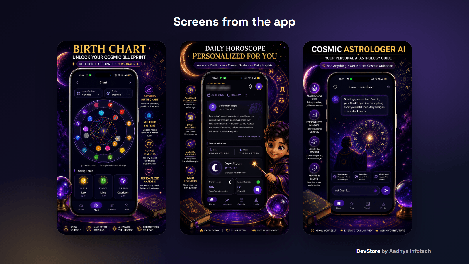 AI Astrology & Horoscope App with Node.js Backend — Flutter Source Code — image 2