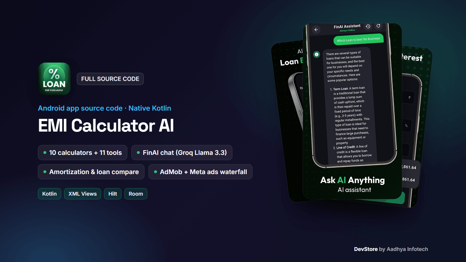 EMI Calculator AI & Loan Planner — Native Android Kotlin Source Code — image 1