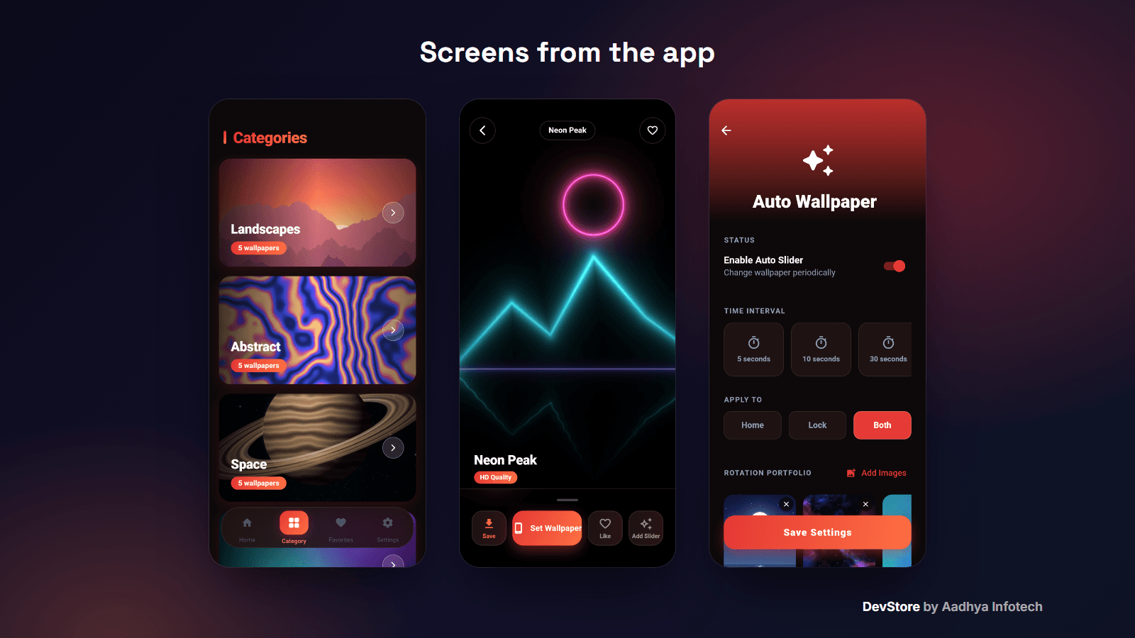 HD Wallpapers App with Auto Wallpaper Changer — Flutter Source Code (Firebase Remote Config, AdMob) — image 2