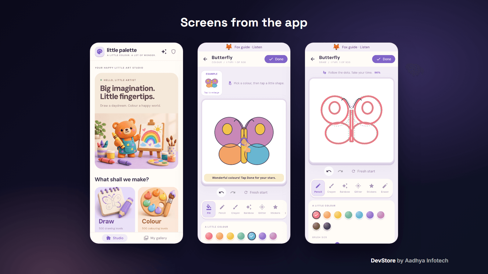 Little Palette Kids Drawing & Colouring Game — Flutter Source Code (Android & Web) — image 2